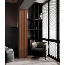 275x50x1,8 cm MB - LUNA (miedziany metaliczny) - Lakierowany panel ścienny 3D