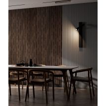 275x50x1,1 cm MB (deszcz) panel frezowany MDF fornir orzech - ozdobna dekoracja ścienna 3D