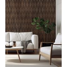 275x50x1,1 cm MB (lotos) panel frezowany MDF fornir orzech - ozdobna dekoracja ścienna 3D