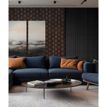 275x50x1,1 cm MB (zygzag) panel frezowany MDF fornir orzech - ozdobna dekoracja ścienna 3D