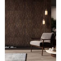 50x50x1,1 cm MB (deszcz) panel frezowany MDF fornir orzech - ozdobna dekoracja ścienna 3D