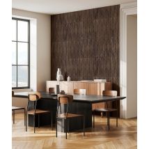 50x50x1,1 cm MB (lotos) panel frezowany MDF fornir orzech - ozdobna dekoracja ścienna 3D