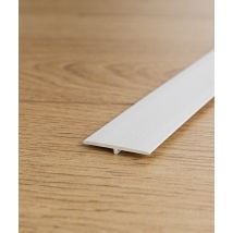 200 x 2,5 x 0,1 cm Minileiste - (biały RAL 9016) - Minimalistyczna listwa aluminiowa łączeniowa międzypodłogowa - UL25X2-04