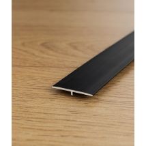 200 x 2,5 x 0,1 cm Minileiste - (czarny) - Minimalistyczna listwa aluminiowa łączeniowa międzypodłogowa - UL25X2-03