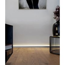 200 x 1,6 x 2,5 cm Minileiste - (srebrny) - Minimalistyczna listwa przypodłogowa cokołowa LED ready SLED16X5-01