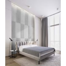 135x38 cm VT - PB41 (S50 Mglista szarość) LAMEL - Panel dekor 3D beton architektoniczny