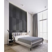 135x38 cm VT - PB41 (B15 Grafitowa czerń) LAMEL - Panel dekor 3D beton architektoniczny