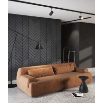 118,8x60 cm VT - PB44 (B15 Grafitowa czerń) JODEŁKA - Panel dekor 3D beton architektoniczny