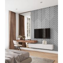 118,8x60 cm VT - PB45 (S96 Chłodna szarość) JODEŁKA - Panel dekor 3D beton architektoniczny