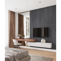 118,8x60 cm VT - PB45 (B15 Grafitowa czerń) JODEŁKA - Panel dekor 3D beton architektoniczny