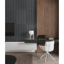 93,9x60 cm VT - PB46 (B15 Grafitowa czerń) JODEŁKA - Panel dekor 3D beton architektoniczny