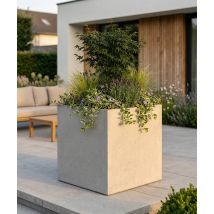 92x92x92 cm CT - Donica betonowa w kształcie kwadratu (szara)