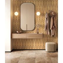 50x50x1,1 cm MB (lotos) panel frezowany MDF fornir dębowy - ozdobna dekoracja ścienna 3D