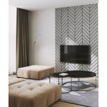 118,8x60 cm VT - PB44 (BS śnieżno biały) JODEŁKA - Panel dekor 3D beton architektoniczny