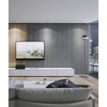 135x48,9 cm VT - PB39 (BS śnieżno biały) LAMEL - Panel dekor 3D beton architektoniczny