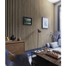 275x3x1,8 cm LD Lamele slim (dąb Sonoma) - Lamel ścienny i sufitowy 3D