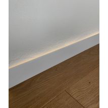 200 x 1,6 x 2,5 cm Minileiste - (biały) - Minimalistyczna listwa przypodłogowa cokołowa LED ready SLED16X5-04