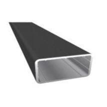 Alukonstruktionsprofil pulverbeschichtet, schwarz, 29 x 49 mm, 2,9 m lang (Serie Woodstore)