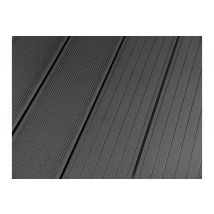 BPC Hohlkammerdiele WoodoElba, 22 x 140 mm, 4 m lang, anthrazit, beidseitig begehbar