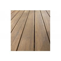 Lames de terrasse Bambou Naturel 20 (S) x 137 (L) x 1850 (L) mm, à rainures fines / lisses avec rainures latérales