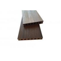Lame de terrasse BPC, coextrudée, bicolore brune Lame creuse, comme 22 x 136 mm Longueur 4 m