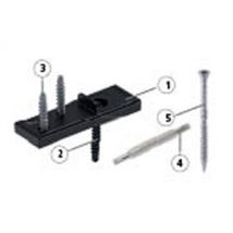 Clip de fixation pour vissage invisible (60 pièces par paquet) pour lames de terrasse Resysta