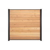 Clôture / Brise-vue / Clôture à emboîter, 20 (S) x 1800 (H) x 1800 (L) mm, baguette de début et de fin incluse Système de clôture modulaire en sapin de Douglas naturel (sans poteaux)