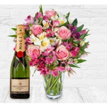 Peruvian Lily & Rose & Moet 75