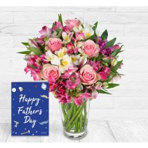 Peruvian Lily & Rose & Card