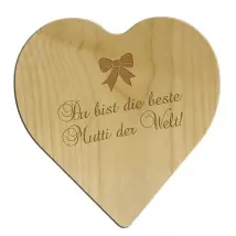 Muttertagsgeschenk Schneidbrettchen "Du bist die beste Mutti der Welt" Größe: 18 cm