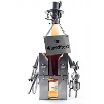 Flaschenhalter für Likör oder Schnaps - Schraubenmännchen Jäger