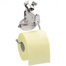 Toilettenpapierhalter Hund aus Metall