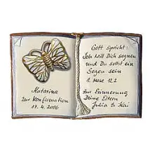 Artelithschild als Buch für Ehrungen und besondere Anlässe Größe: 20x13 cm