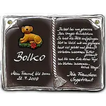 Zu Ehrungen und besondere Anlässen ein Buch als Keramikschild - Größe: 22x17 cm