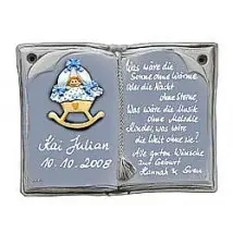 Ein Buch für Ehrungen und besondere Anlässe als Keramikschild - Größe: 22x17 cm