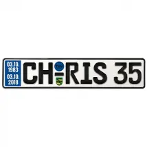 Geschenk zum 35. Geburtstag - Schild mit TÜV
