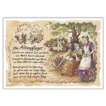 Zunftbild Altenpfleger auf Antikpapier im A4-Format