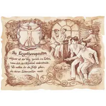 Zunftbild Ergotherapeut auf Antikpapier im A4-Format