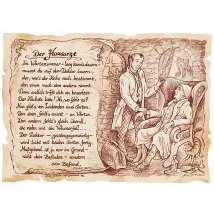 Zunftbild Hausarzt auf Antikpapier im A4-Format