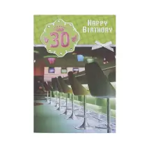 Geburtstagskarte zum 30. Geburtstag mit Briefumschlag