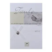 Klappkarte als Grußkarte zur Taufe