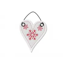 Hüttendeko Geschenkanhänger Motiv Schneeflocken - 100mm