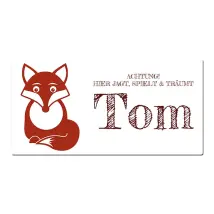 Geschenk zur Einschulung - Schild 20 x 10 cm mit Wunschtext und Symbolauswahl - für Jungen