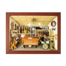 3D-Holzbild Musikladen