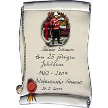 Artelithschild als Urkunde für Ehrungen und besondere Anlässe