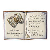 Artelithschild als Buch für Ehrungen und besondere Anlässe Größe: 20x13 cm