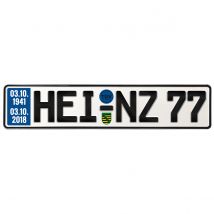 Geschenk zum 77. Geburtstag - Schild mit TÜV