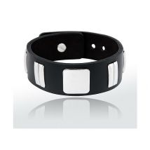 Exklusiv stylisches Armband in Leder und Chrom