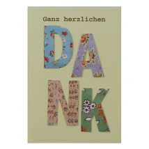 Klappkarte als Grußkarte - Ganz herzlichen Dank