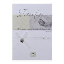 Klappkarte als Grußkarte zur Taufe